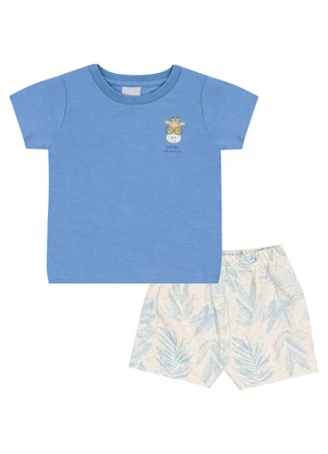 Pulla Bulla - Conjunto Meia Malha Azul - PULLA BULLA