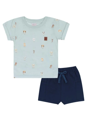 Pulla Bulla - Conjunto Meia Malha Azul - PULLA BULLA