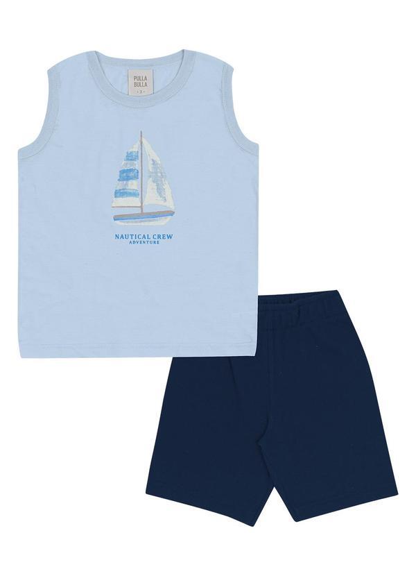 Pulla Bulla - Conjunto Meia Malha Azul