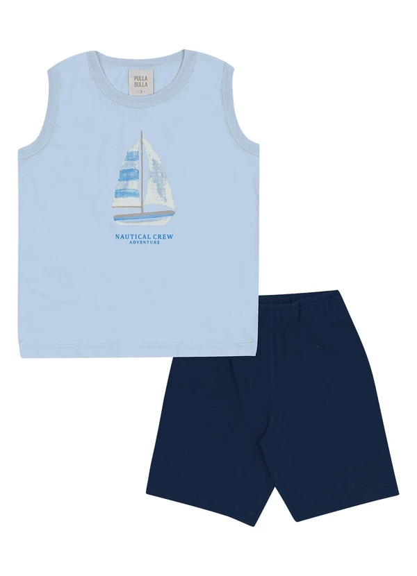 Pulla Bulla - Conjunto Meia Malha Azul