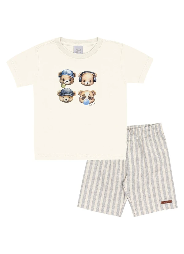 Pulla Bulla - Conjunto Meia Malha Bege 2