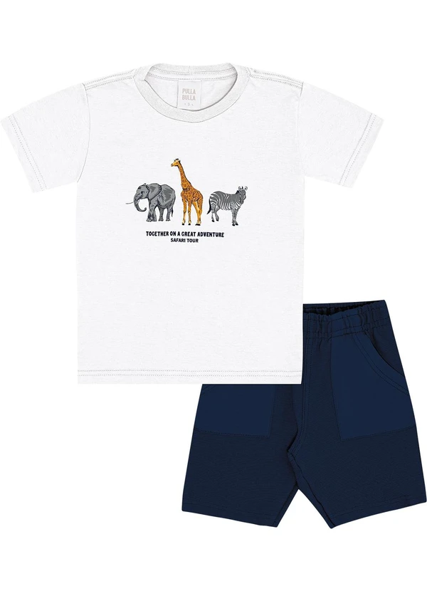 Pulla Bulla - Conjunto Meia Malha Branco