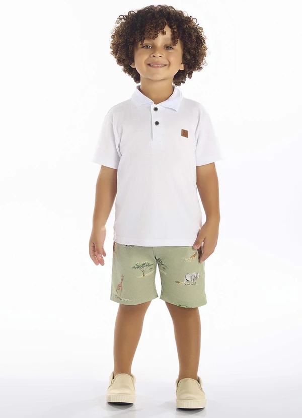 Pulla Bulla - Conjunto Meia Malha Branco