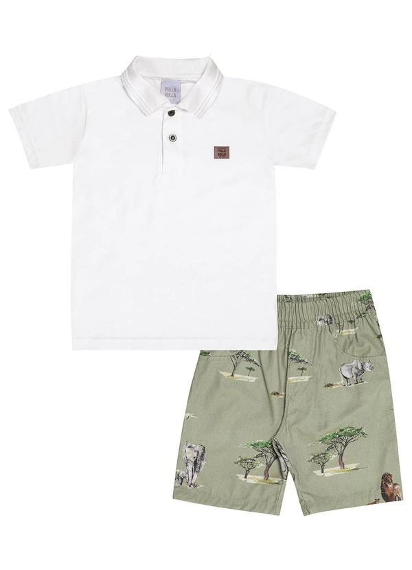 Pulla Bulla - Conjunto Meia Malha Branco 2