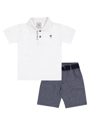 Pulla Bulla - Conjunto Meia Malha Branco - PULLA BULLA