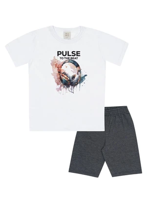 Pulla Bulla - Conjunto Meia Malha Branco - PULLA BULLA