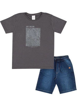 Pulla Bulla - Conjunto Meia Malha Cinza - PULLA BULLA