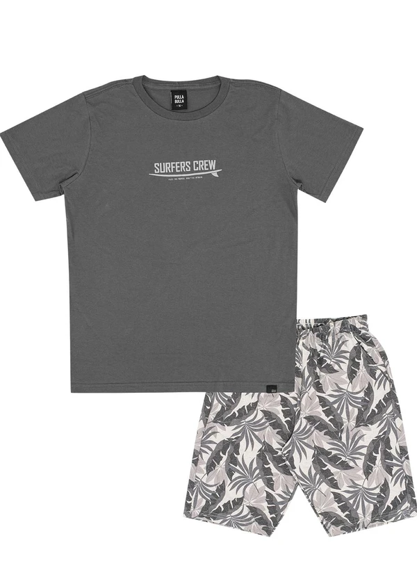 Pulla Bulla - Conjunto Meia Malha Cinza