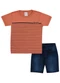 Pulla Bulla - Conjunto Meia Malha Bege - variação: Laranja