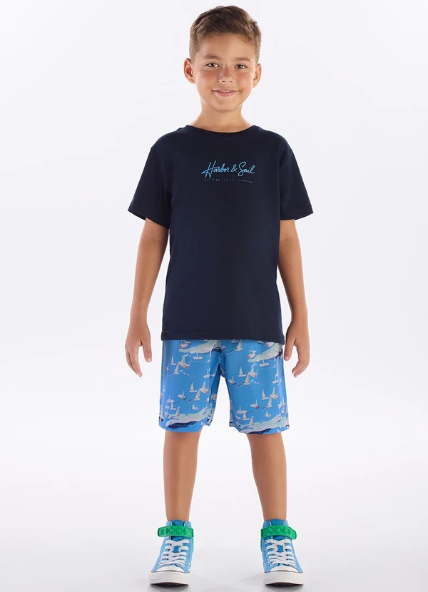 Pulla Bulla - Conjunto Meia Malha Marinho