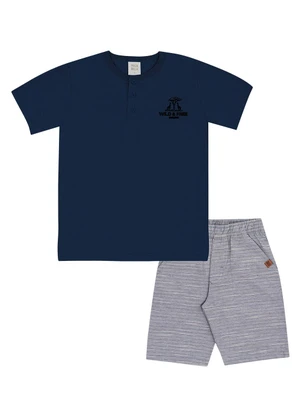 Pulla Bulla - Conjunto Meia Malha Marinho - PULLA BULLA