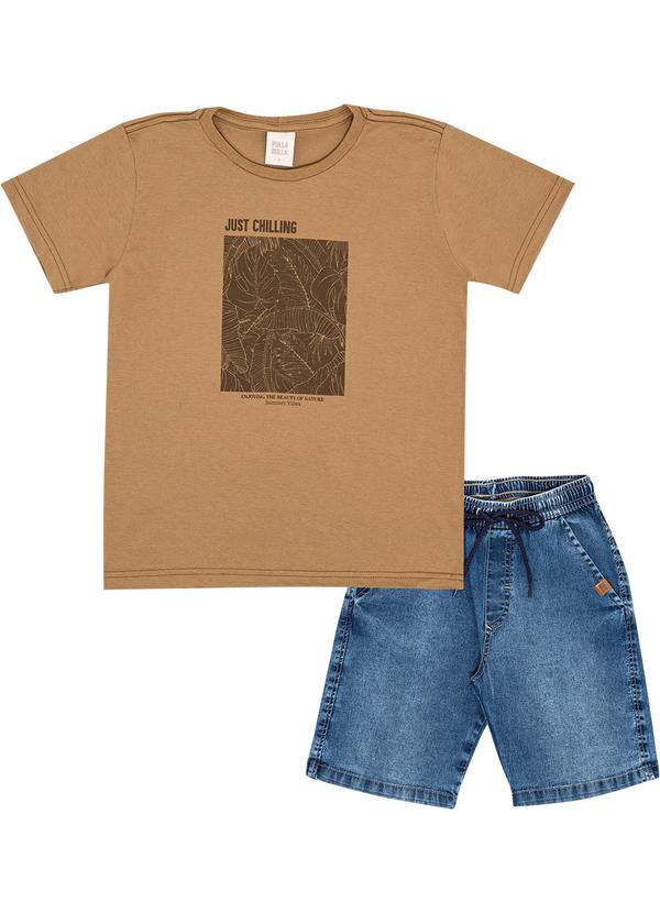 Pulla Bulla - Conjunto Meia Malha Marrom