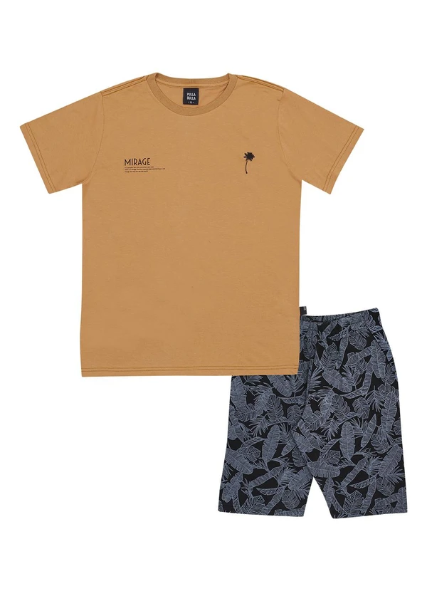 Pulla Bulla - Conjunto Meia Malha Marrom 1