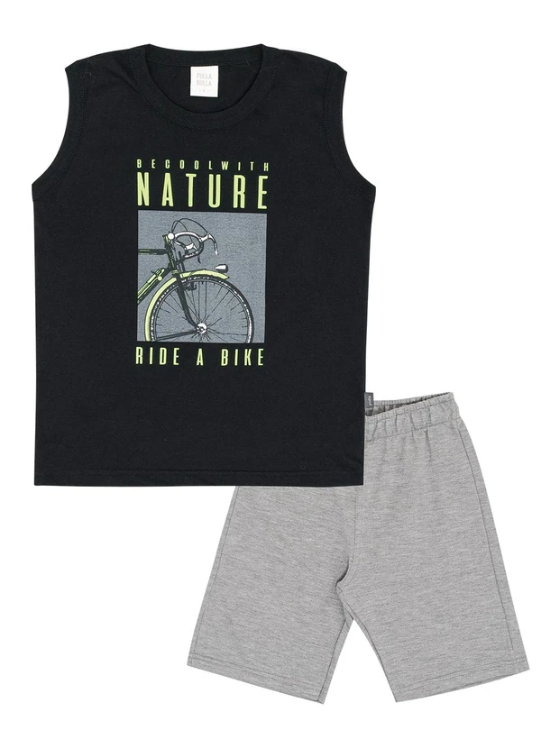 Pulla Bulla - Conjunto Meia Malha Preto 2