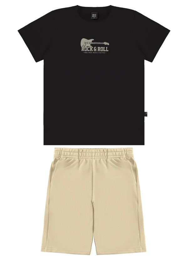 Pulla Bulla - Conjunto Meia Malha Preto