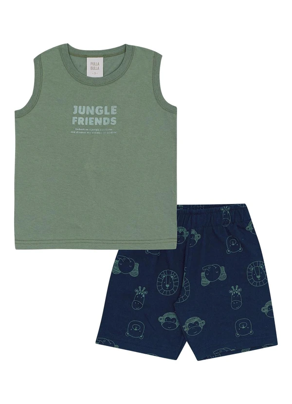 Pulla Bulla - Conjunto Meia Malha Verde