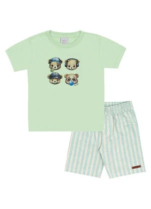 Pulla Bulla - Conjunto Meia Malha Verde - PULLA BULLA