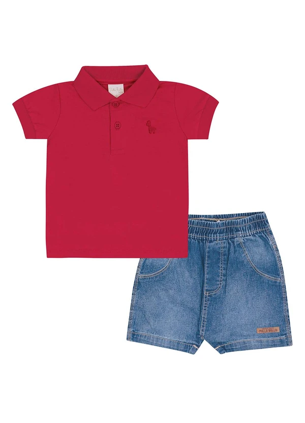 Pulla Bulla - Conjunto Meia Malha Vermelho