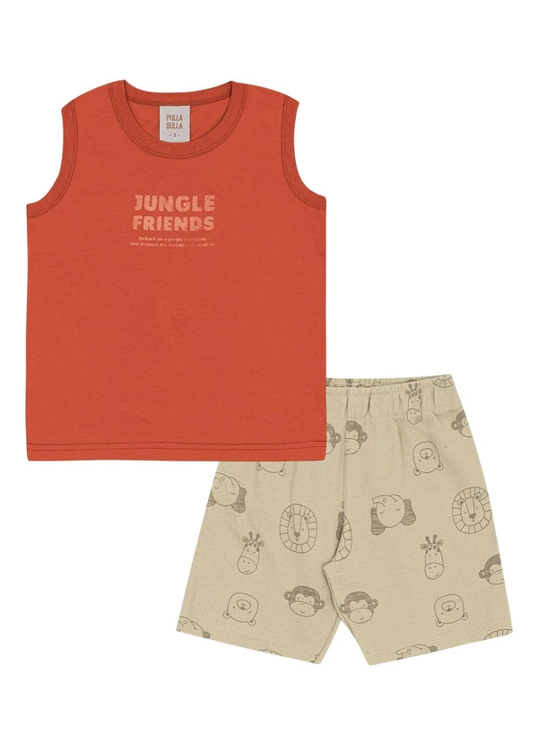 Pulla Bulla - Conjunto Meia Malha Vermelho