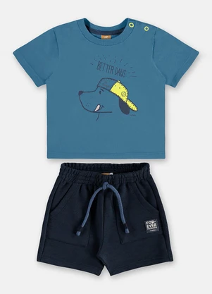 Up Baby - Conjunto Melhores Dias Bebê Menino Azul - UP BABY