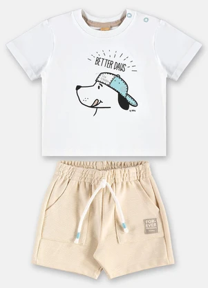 Up Baby - Conjunto Melhores Dias Bebê Menino Branco - UP BABY