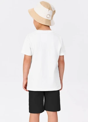 Trick Nick - Conjunto Menina Camiseta com Bermuda Branco - TRICK NICK