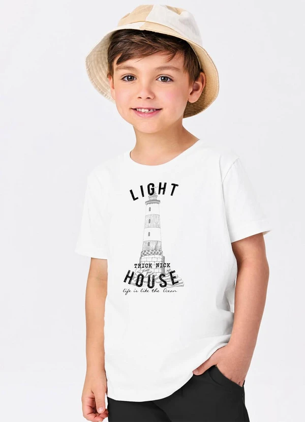 Trick Nick - Conjunto Menina Camiseta com Bermuda Branco 4