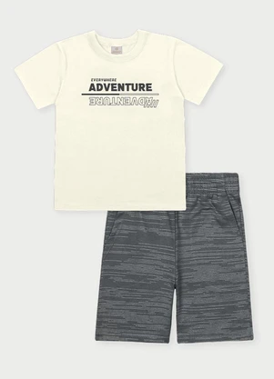 Abrange - Conjunto Menino Adventure Bege - ABRANGE