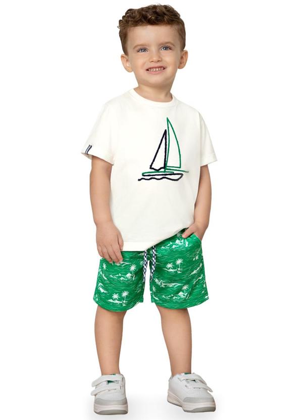Milon - Conjunto Menino Barco Off White