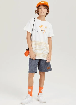Outlet - Conjunto Menino Bege / Chumbo - OUTLET