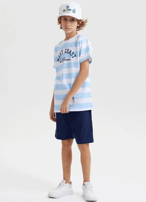 Outlet - Conjunto Menino Branco/Azul - OUTLET