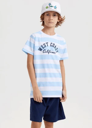 Outlet - Conjunto Menino Branco/Azul - OUTLET