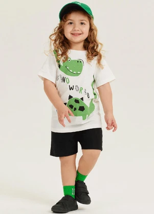 Outlet - Conjunto Menino Branco / Preto - OUTLET