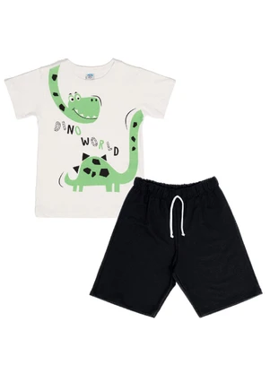 Outlet - Conjunto Menino Branco / Preto - OUTLET