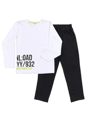 Outlet - Conjunto Menino Branco / Preto - OUTLET