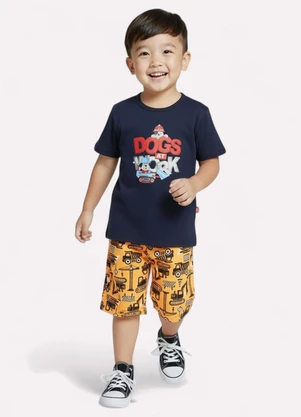 Kyly - Conjunto Menino Cachorrinho Azul Marinho - KYLY