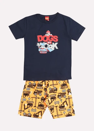 Kyly - Conjunto Menino Cachorrinho Azul Marinho - KYLY