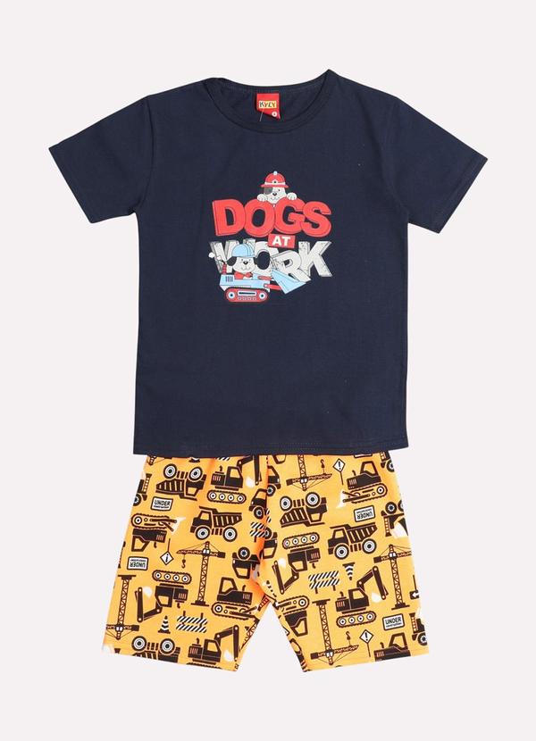 Kyly - Conjunto Menino Cachorrinho Azul Marinho 2