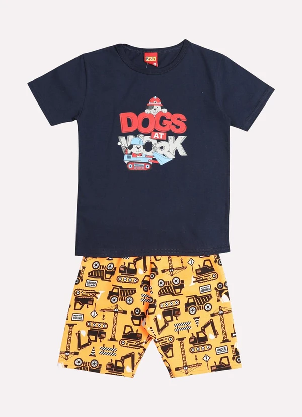 Kyly - Conjunto Menino Cachorrinho Azul Marinho 2