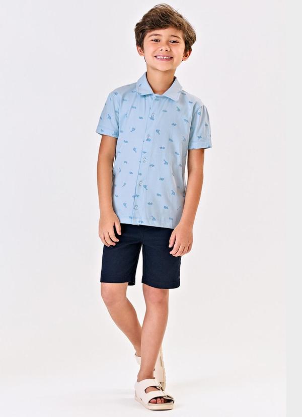 Trick Nick - Conjunto Menino Camisa com Bermuda Azul 3