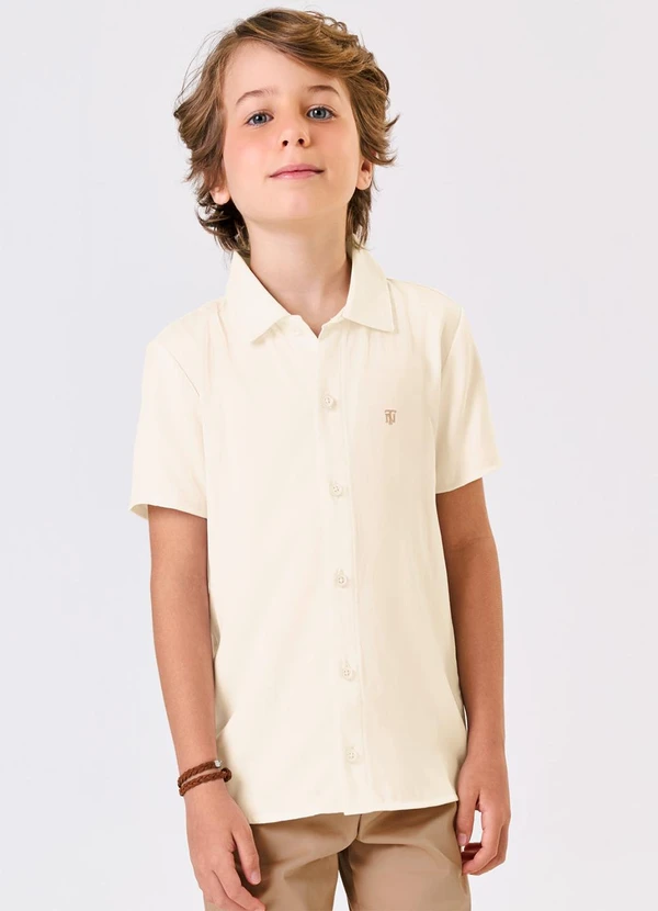 Trick Nick - Conjunto Menino Camisa com Bermuda Bege 4
