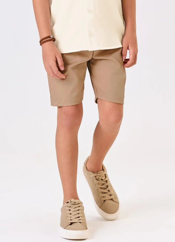 Trick Nick - Conjunto Menino Camisa com Bermuda Bege 5