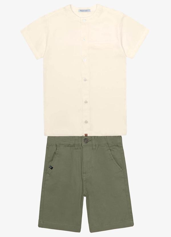 Trick Nick - Conjunto Menino Camisa com Bermuda Bege 6