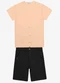 Trick Nick - Conjunto Menino Camisa com Bermuda Bege - variação: Bege