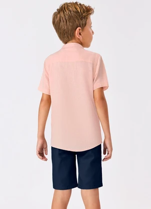 Trick Nick - Conjunto Menino Camisa com Bermuda Rosa - TRICK NICK