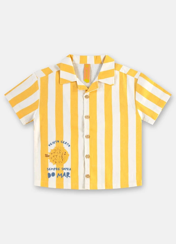 Três e Já - Conjunto Menino Camisa e Short Amarelo 4