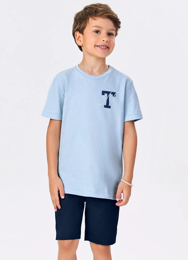 Trick Nick - Conjunto Menino Camiseta com Bermuda Azul