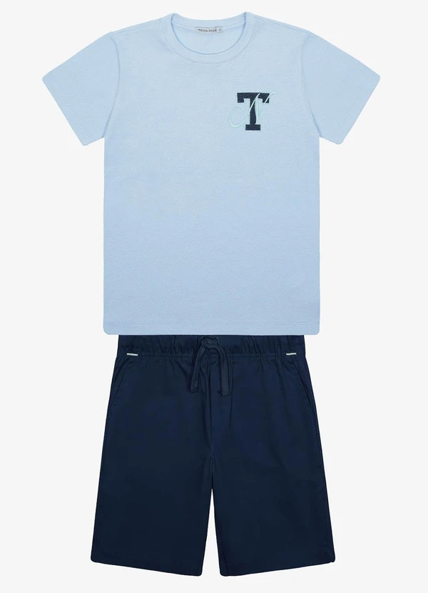 Trick Nick - Conjunto Menino Camiseta com Bermuda Azul 6