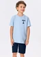 Trick Nick - Conjunto Menino Camiseta com Bermuda Azul - variação: Azul