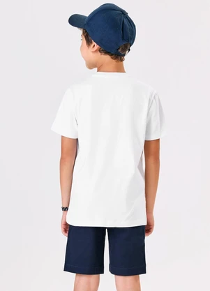 Trick Nick - Conjunto Menino Camiseta com Bermuda Branco - TRICK NICK